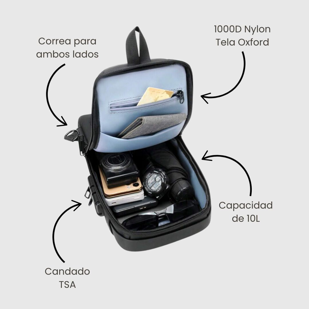Mochila Antirrobo Impermeable con Candado y USB | 2x1